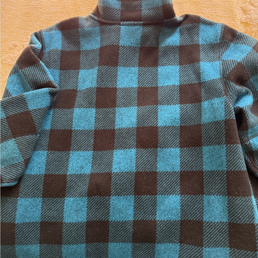 The North Face Blue and Brown Checkered Jacket